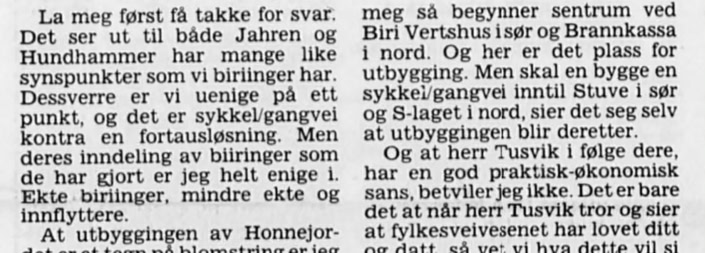 Lesebrev Brostuen lite